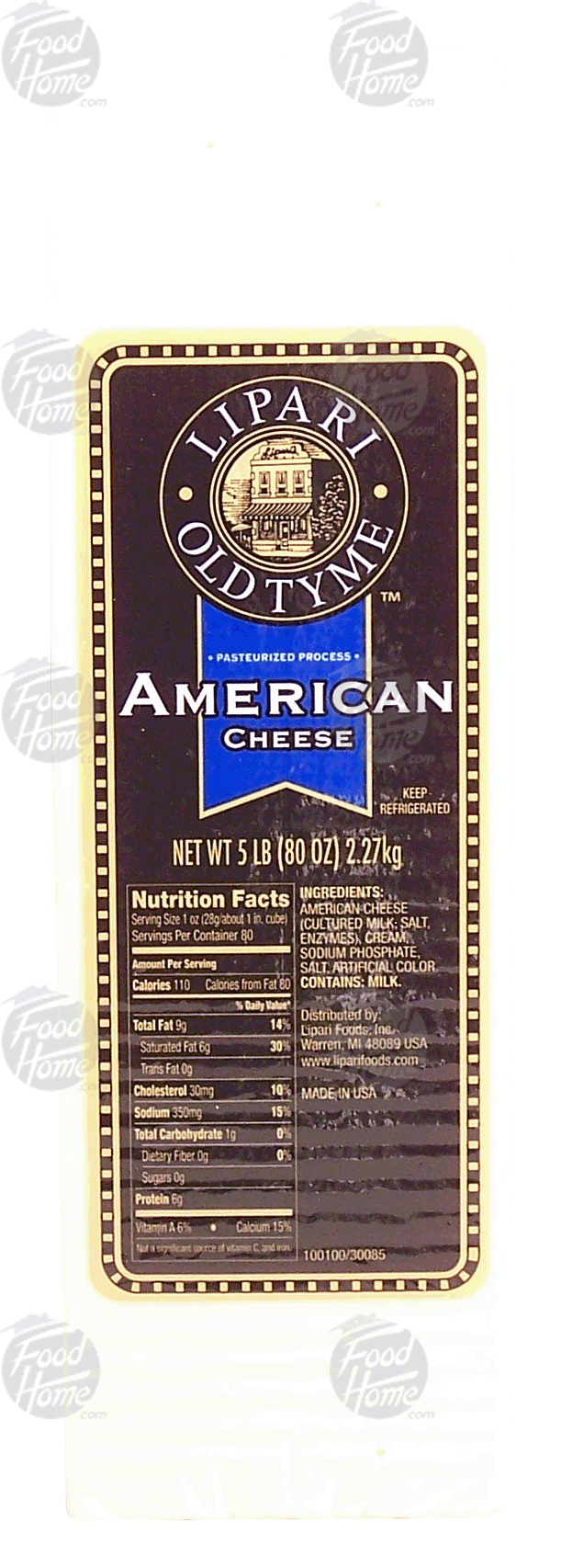 Lipari Old Tyme american cheese, white, price per pound Full-Size Picture